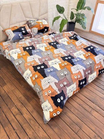 Комплект плюшевої постільної білизни, Бархатний мур PLUSH-BARKHATNYI-MUR фото