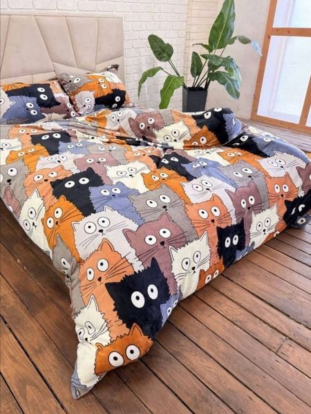 Комплект плюшевої постільної білизни, Бархатний мур PLUSH-BARKHATNYI-MUR фото