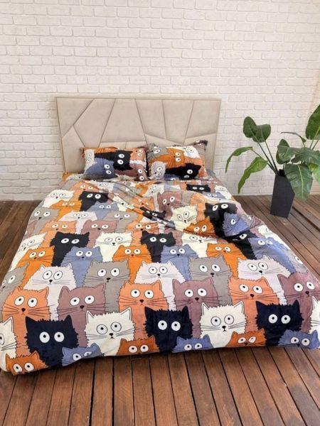 Комплект плюшевої постільної білизни, Бархатний мур PLUSH-BARKHATNYI-MUR фото