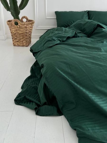 Комплект постільної білизни Страйп-сатин &bull; 100% бавовна &bull; Смарагд STRIPE-SATIN-SMARAGD фото