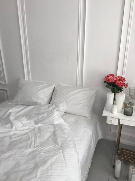 Комплект постільної білизни Страйп-сатин &mdash; 100% бавовна &mdash; Білий STRIPE-SATIN-BILYI фото