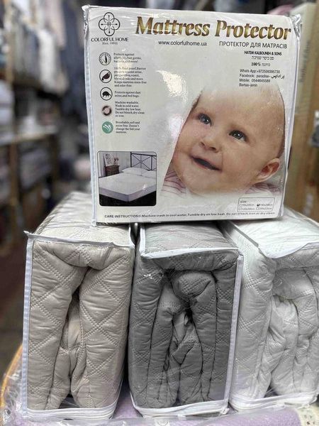 Стеганый х/б наматрасник &laquo;АКВА-СТОП&raquo; &mdash; водонепроницаемый, на резинке MATTRESS-PAD-AQUASTOP-QUILTED-160x200 фото
