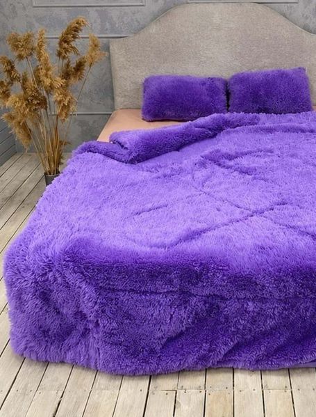 Покривало-ковдра &laquo;Травка&raquo; &bull; колір Фіолетовий FUR-BLANKET-TRAVKA-FIOLETOVIY фото