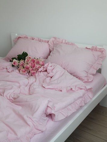 Комплект постельного белья с рюшами Варёный хлопок &mdash; 100% хлопок Soft Collection &mdash; Зефир BOILED-COTTON-ZEFIR-RUSH-A фото