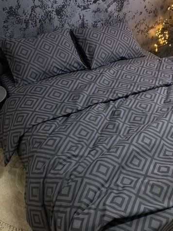 Комплект постільної білизни Бязь Gold Lux &mdash; 100% бавовна &mdash; Сірий ромб BYAZ-GOLD-SIRYI-ROMB фото