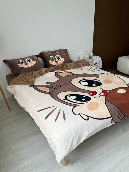 Дитячий комплект плюшевої постільної білизни, Білочка PLUSH-KIDS-BILOCHKA фото