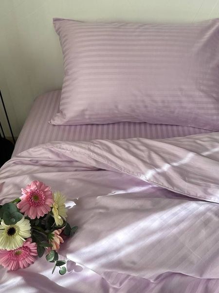 Комплект постельного белья Страйп-сатин &bull; 100% хлопок &bull; Лаванда 2 STRIPE-SATIN-LAVANDA-2 фото