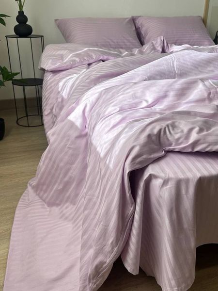 Комплект постільної білизни Страйп-сатин &bull; 100% бавовна &bull; Лаванда 2 STRIPE-SATIN-LAVANDA-2 фото