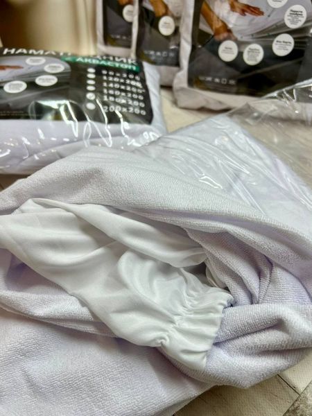 Водонепроницаемый наматрасник АКВАСТОП &mdash; махра, 100% хлопок, борт +20 см MATTRESS-PAD-AQUASTOP-TERRY фото