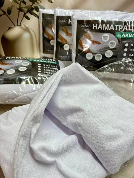 Водонепроницаемый наматрасник АКВАСТОП &mdash; махра, 100% хлопок, борт +20 см MATTRESS-PAD-AQUASTOP-TERRY фото