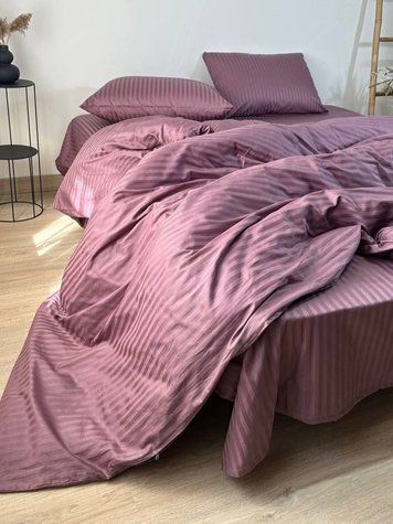 Комплект постільної білизни Страйп-сатин &bull; 100% бавовна &bull; Виноград STRIPE-SATIN-VYNOHRAD фото