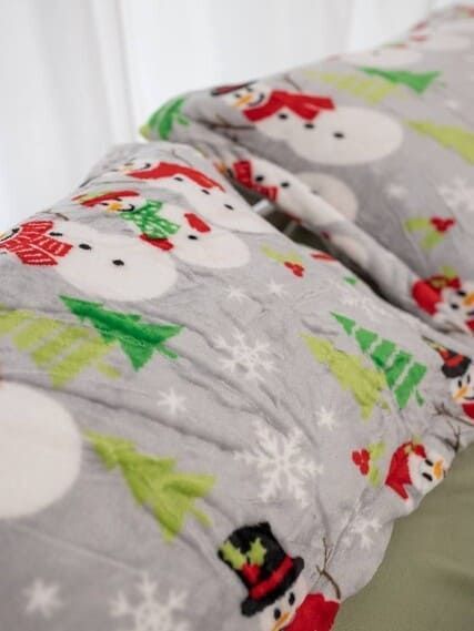 Дитячий комплект плюшевої постільної білизни, Веселі сніговики PLUSH-KIDS-SNOWMEN фото