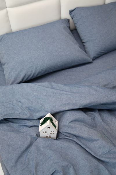 Комплект постельного белья Варёный хлопок &bull; 100% хлопок Soft Collection &bull; Джинс BOILED-COTTON-DZHYNS-A фото
