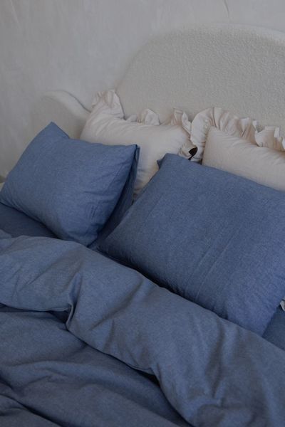 Комплект постельного белья Варёный хлопок &bull; 100% хлопок Soft Collection &bull; Джинс BOILED-COTTON-DZHYNS-A фото