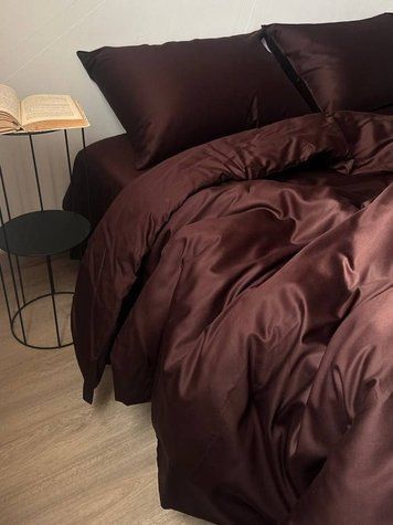 Комплект постельного белья Сатин Premium &mdash; 100% хлопок Турция &mdash; Шоколад SATIN-SHOKOLAD фото