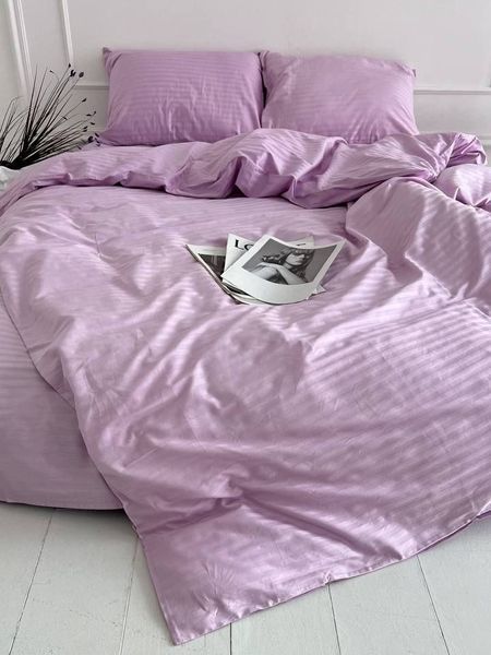 Комплект постільної білизни Страйп-сатин &bull; 100% бавовна &bull; Лаванда STRIPE-SATIN-LAVANDA фото