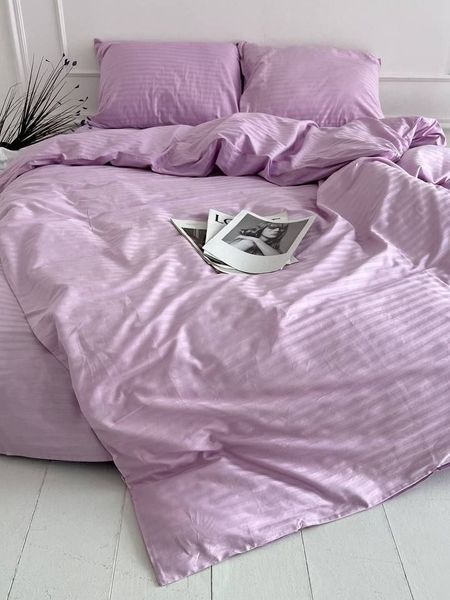 Комплект постельного белья Страйп-сатин &bull; 100% хлопок &bull; Лаванда STRIPE-SATIN-LAVANDA фото