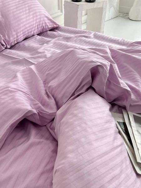 Комплект постельного белья Страйп-сатин &bull; 100% хлопок &bull; Лаванда STRIPE-SATIN-LAVANDA фото