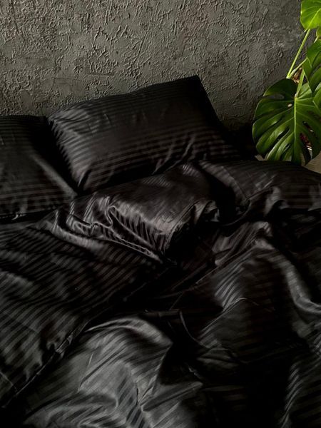 Комплект постільної білизни Страйп-сатин &bull; 100% бавовна &bull; Чорний STRIPE-SATIN-CHORNYI фото