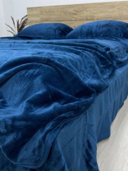 Комплект велюрової постільної білизни Моніка Синій VELOUR-MONIKA-SINIY фото