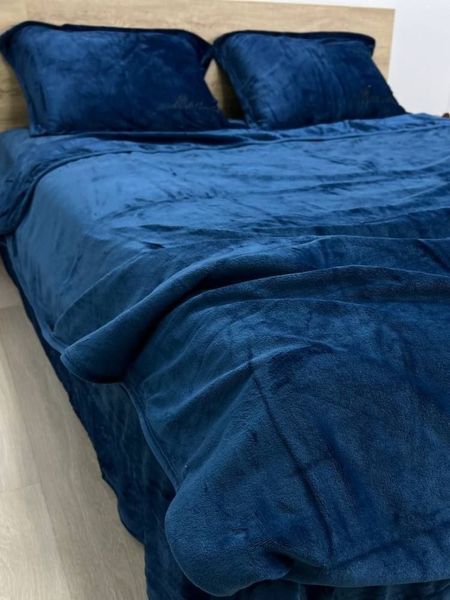 Комплект велюрової постільної білизни Моніка Синій VELOUR-MONIKA-SINIY фото