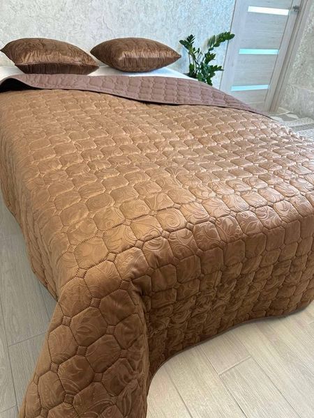 Стьобане покривало з подушками в комплекті &mdash; 200&times;220 см, 2 подушки 50&times;50 см. Велюр 3 STOGANE-POKRYVALO-200X220-VELIUR-3 фото