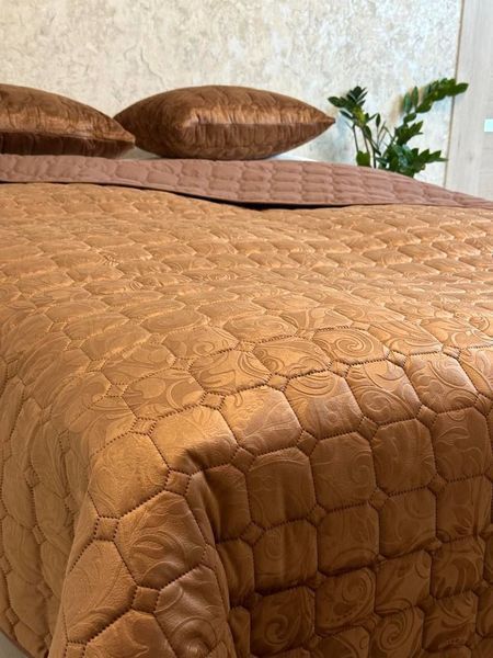 Стьобане покривало з подушками в комплекті &mdash; 200&times;220 см, 2 подушки 50&times;50 см. Велюр 3 STOGANE-POKRYVALO-200X220-VELIUR-3 фото