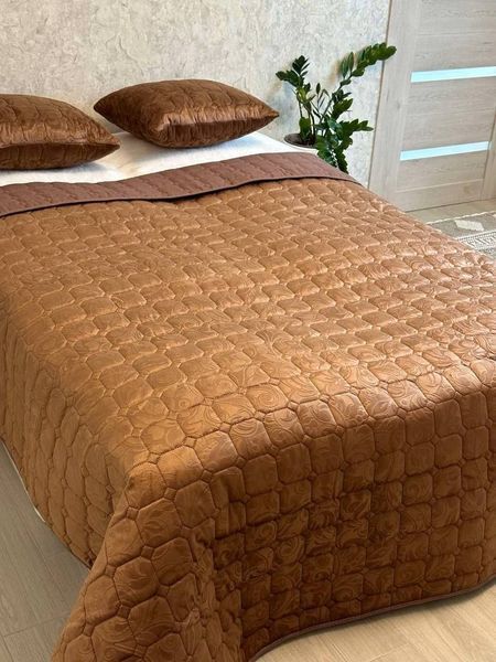 Стьобане покривало з подушками в комплекті &mdash; 200&times;220 см, 2 подушки 50&times;50 см. Велюр 3 STOGANE-POKRYVALO-200X220-VELIUR-3 фото