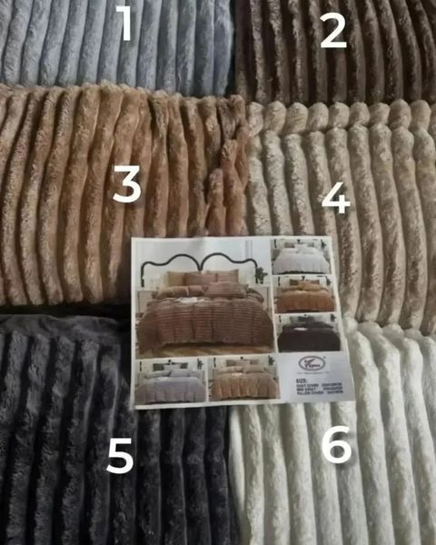 Комплект плюшевої постільної білизни, Шарпей, Євро, Бежевий PLUSH-SHARPEY-BEZHEVIY фото