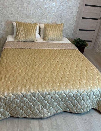 Стеганое покрывало с подушками в комплекте &mdash; 200&times;220 см, 2 подушки 50&times;50 см. Норка 3 STOGANE-POKRYVALO-200X220-NORKA-3 фото
