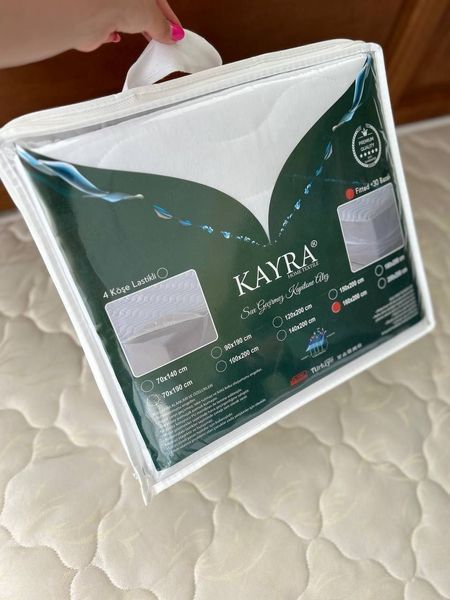 Наматрацник стьобаний водонепроникний kayra &mdash; бавовна, мембрана, Туреччина MATTRESS-PAD-QUILTED-KAYRA фото