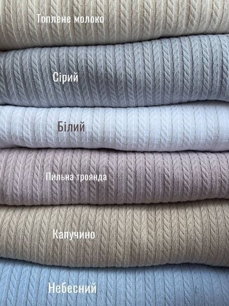 Покрывало &laquo;Косичка&raquo; &mdash; 100% хлопок, фактурное плетение, Палитра BLANKET-KOSICHKA-COTTON-PALITRA фото