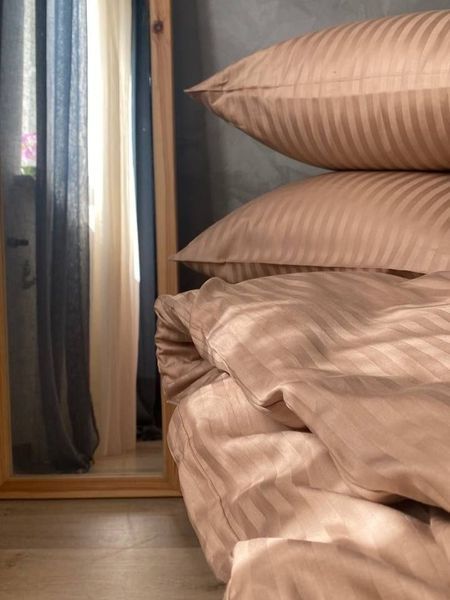 Комплект постельного белья Страйп-сатин &bull; 100% хлопок &bull; Мокко STRIPE-SATIN-MOKKO фото
