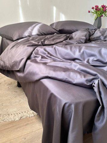 Комплект постельного белья Сатин Premium &mdash; 100% хлопок Турция &mdash; Мокрый асфальт SATIN-MOKRYI-ASFALT фото
