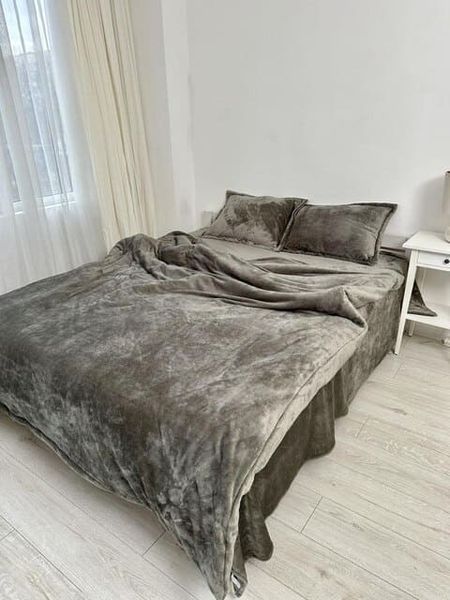 Комплект плюшевої постільної білизни, колір Асфальтний PLUSH-ASFALTNYI фото