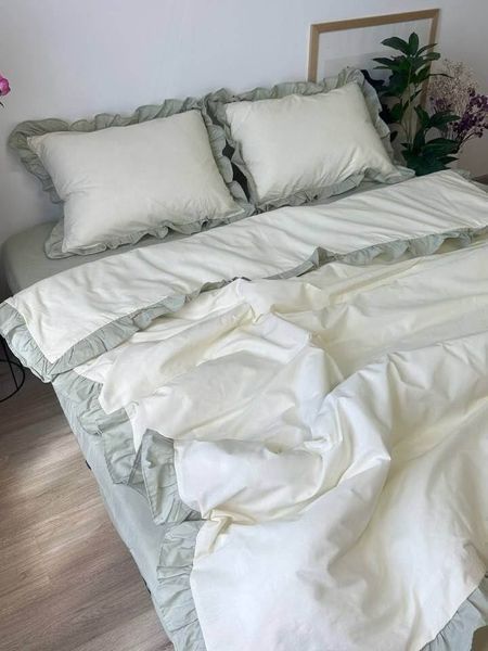 Комплект постільної білизни Рюши Бязь Gold Lux &bull; 100% бавовна &bull; Шампань 3 RUCHI-Bgold-SHAMPAN-3 фото