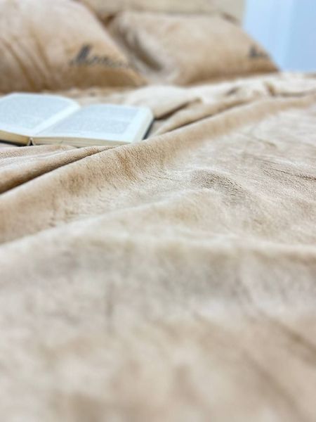 Комплект велюрового постельного белья Моника Светлый беж VELOUR-MONIKA-SVITLIY-BEZH фото