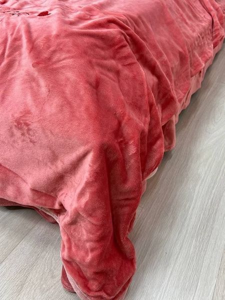 Комплект велюрового постельного белья Моника Коралловый VELOUR-MONIKA-KORALOVIY фото