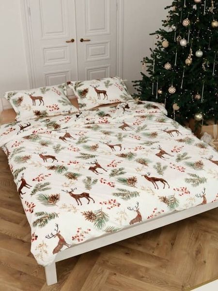 Дитячий комплект плюшевої постільної білизни, Лісовий олень PLUSH-KIDS-DEER-PINE фото