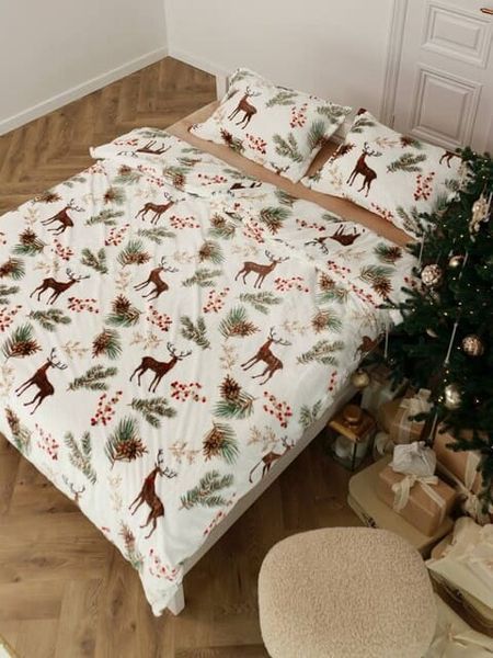 Дитячий комплект плюшевої постільної білизни, Лісовий олень PLUSH-KIDS-DEER-PINE фото